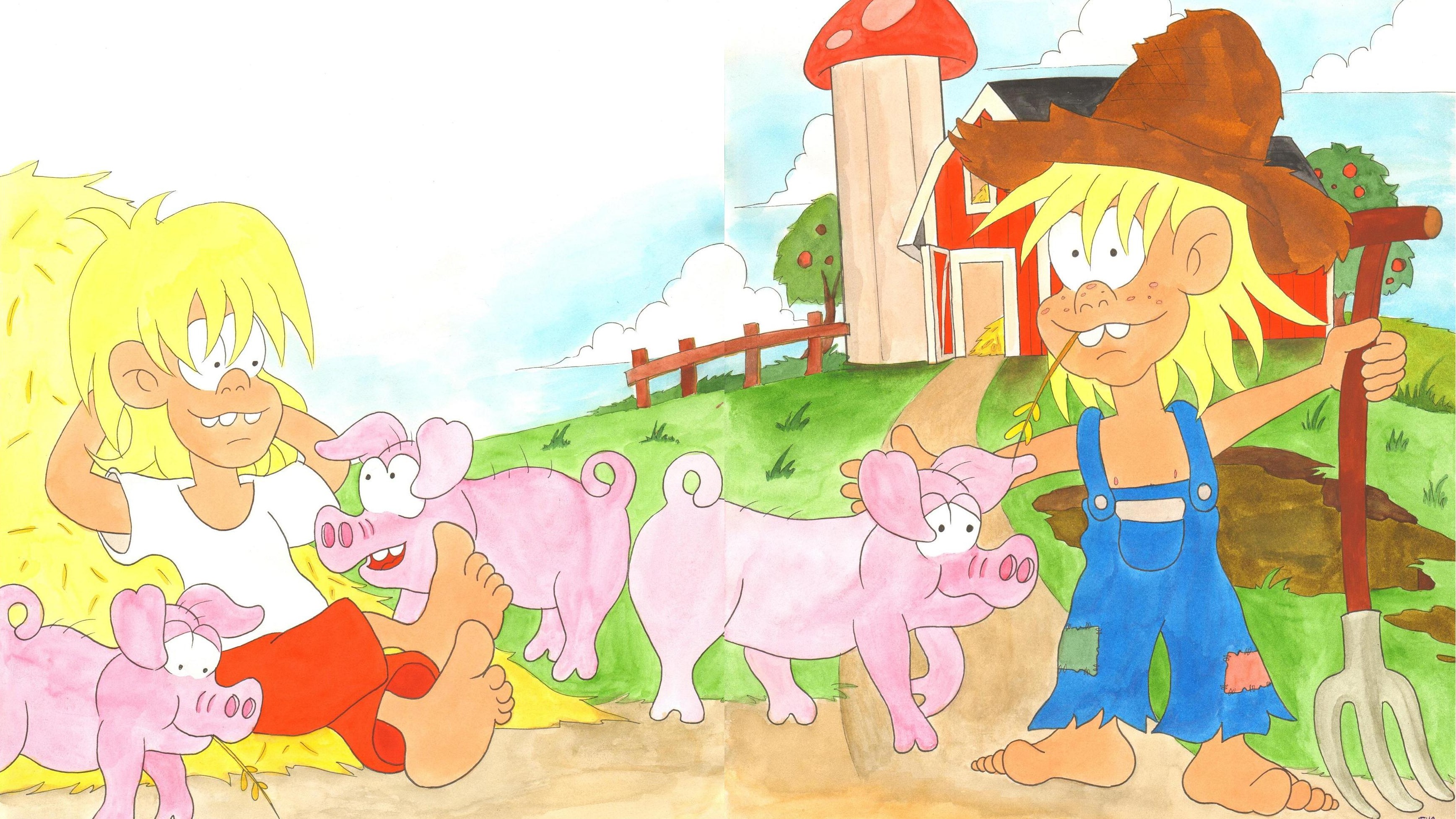 Matschspielplatz Cartoon